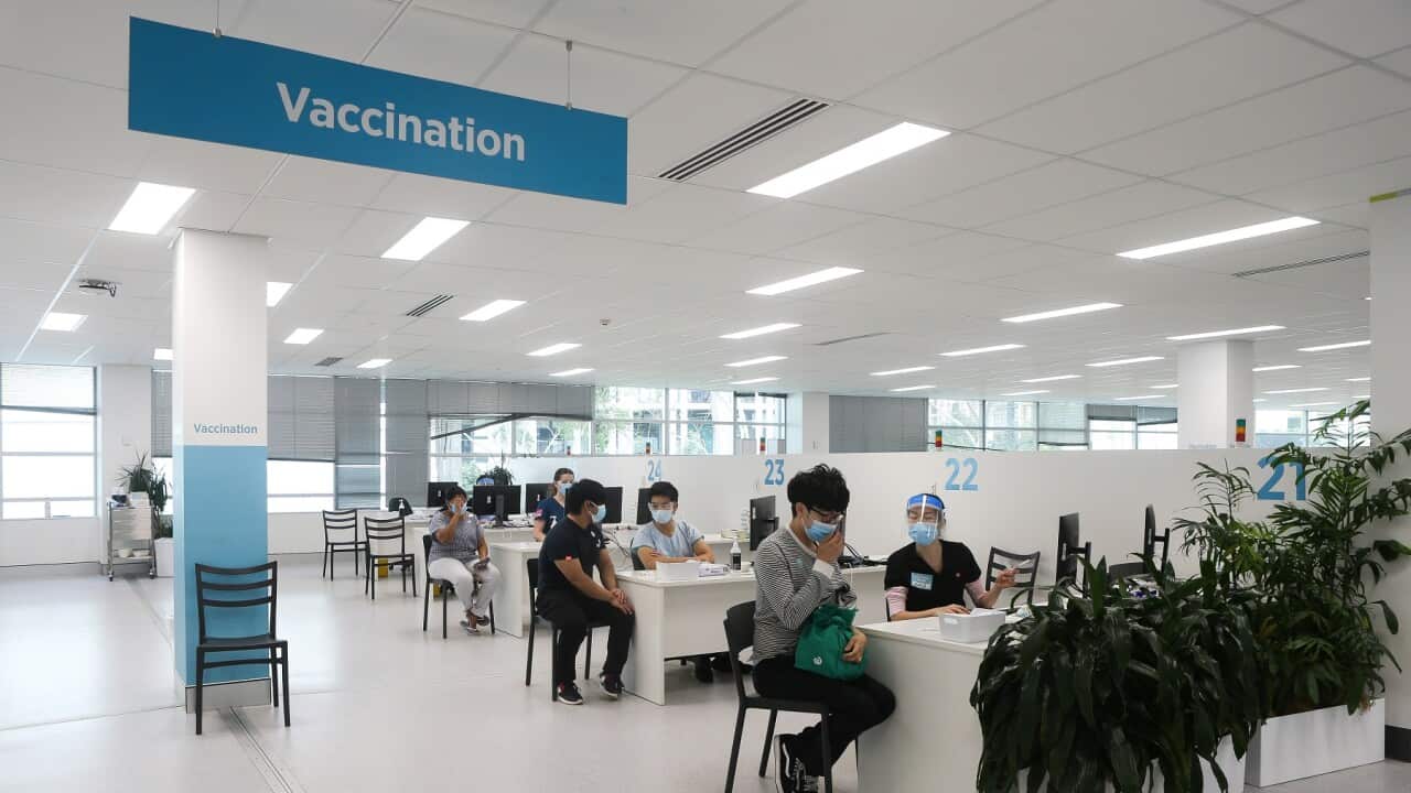 The Homebush vaccination hub, in Sydney, Sunday, February 6, 2022
