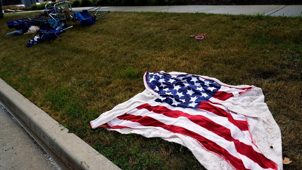 Belongings abandoned after a mass shooting at the Highland Park Fourth of July parade, Chicago