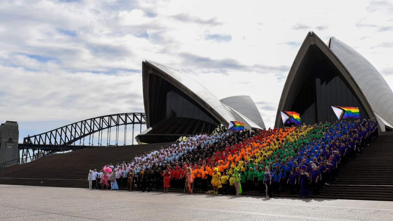 LGBTIQ+ community members at the Sydney Opera House (AAP).jpg