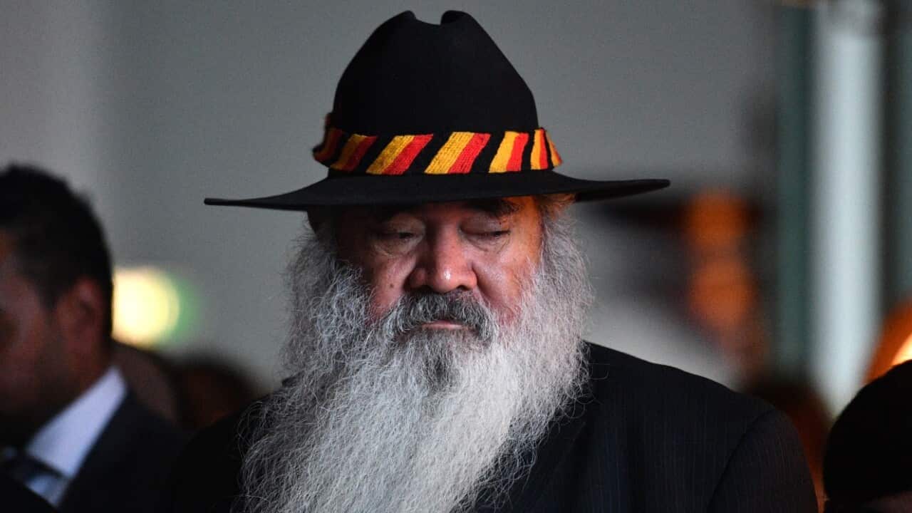 Labor Senator Pat Dodson at the Close the Gap parliamentary breakfast event at Parliament House in Canberra, Thursday, February 8, 2018.