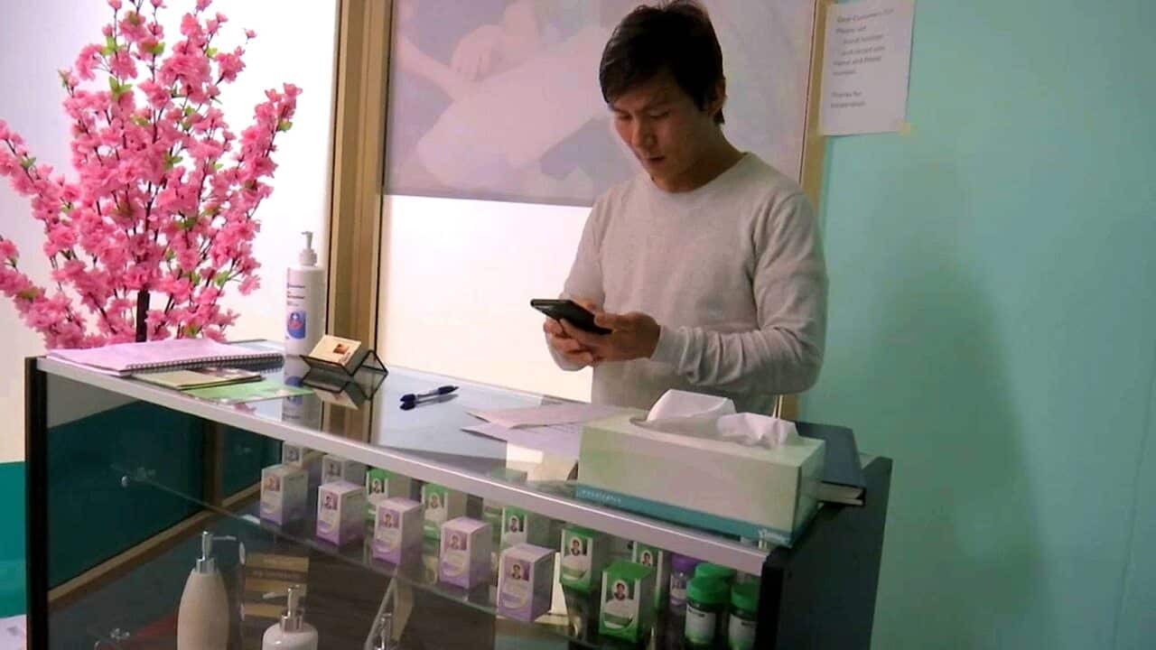 Robert Lun Gumring at his new massage business