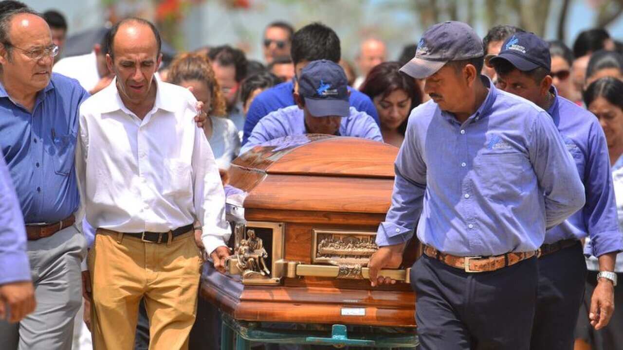 Relatives and friends of Mexican journalist Juan Carlos Huerta