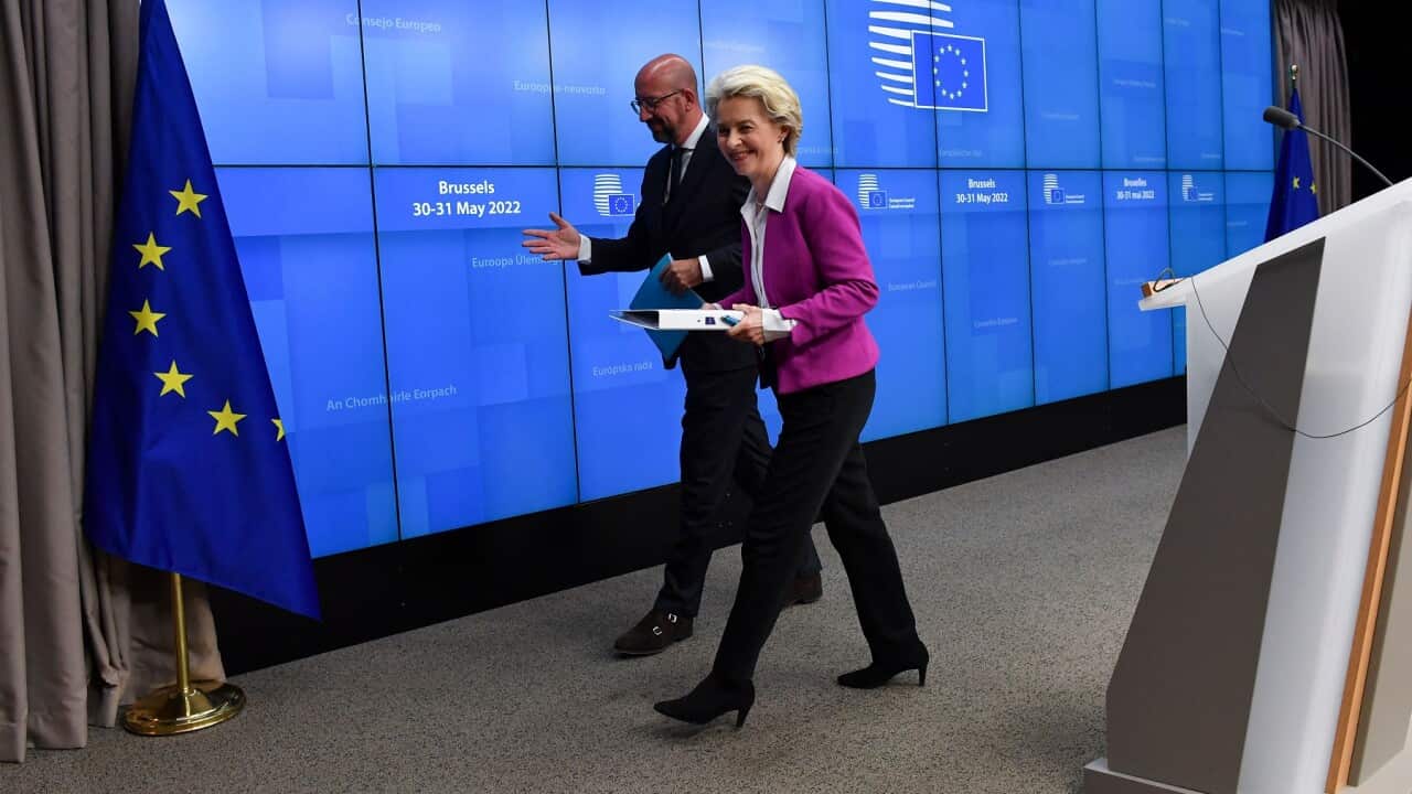 Ursula von der Leyen and >Charles Michel in Brussels