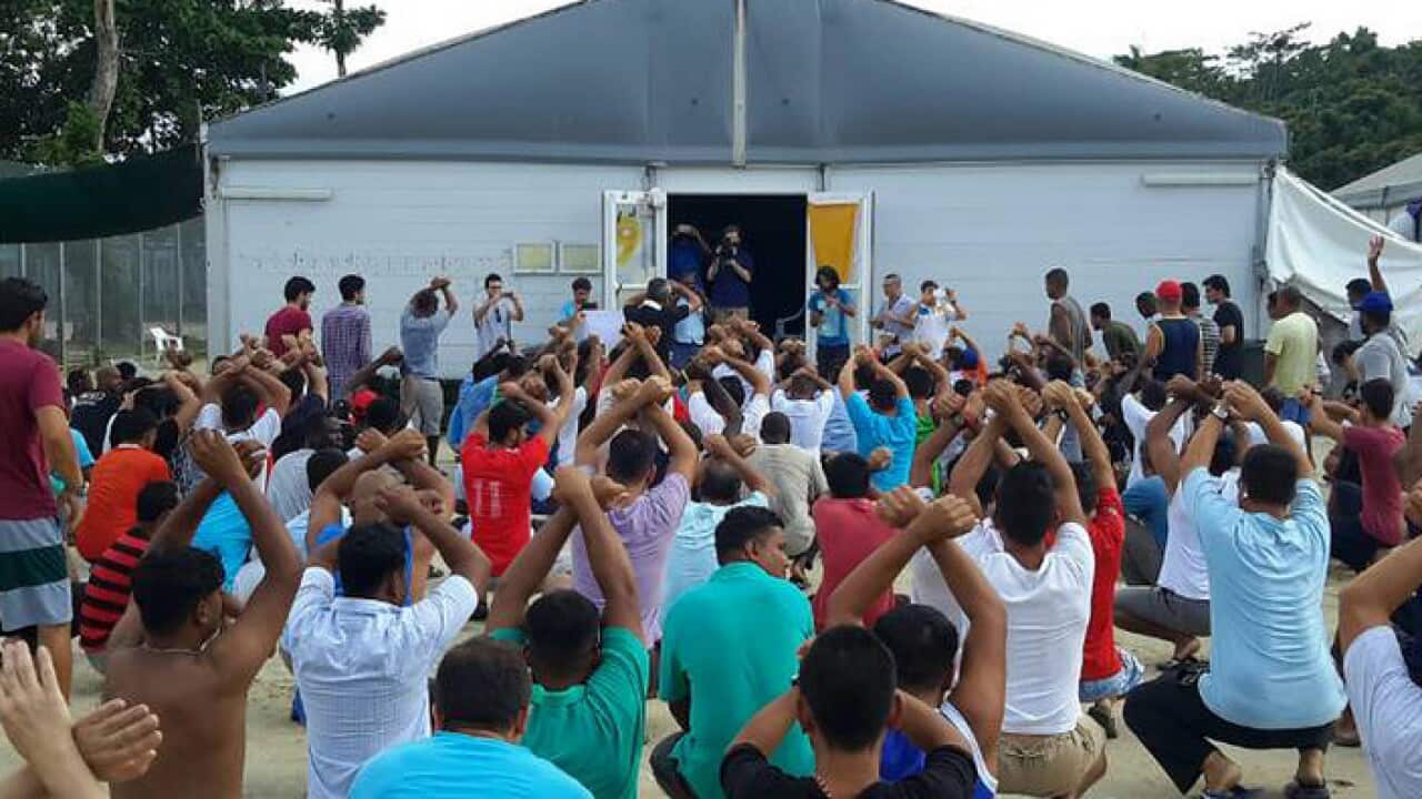 Refugees and asylum seekers refusing to leave the Manus Island centre