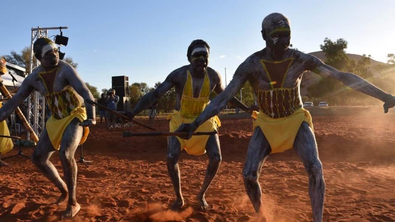 Dancers perform at the National Indigenous Constitutional Convention