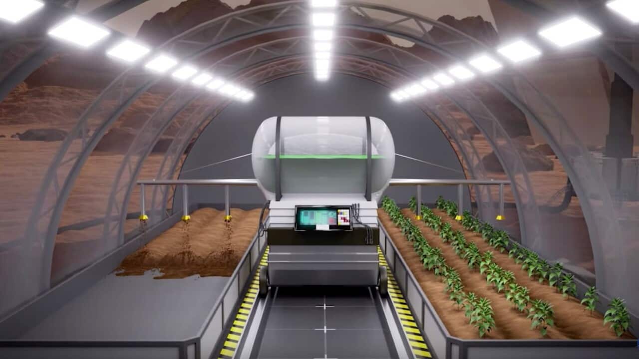 NASA space farming video screenshot