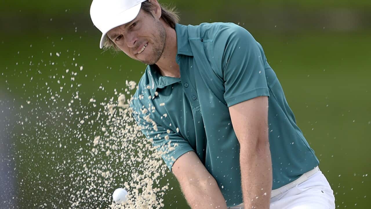 Aaron Baddeley, of Australia.
