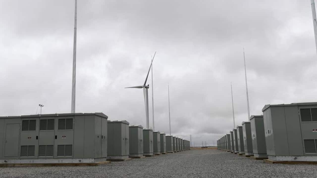 A wide view of the battery station.