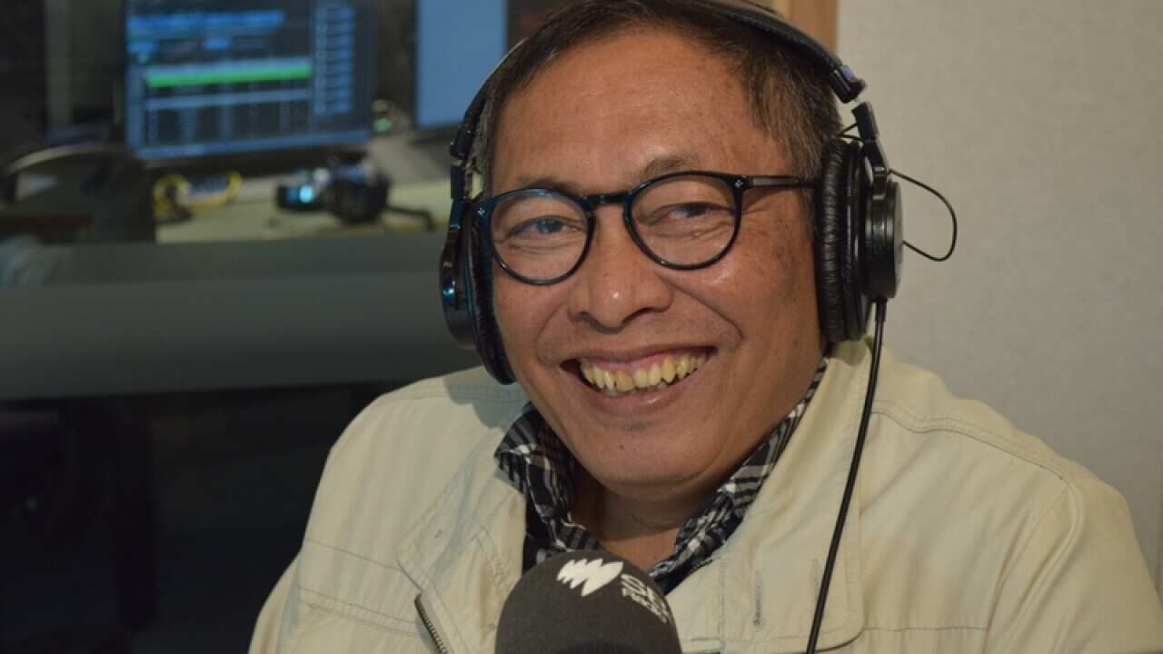 LtGen (Retd) Bambang Darmono, from the Institute for the Study of Democracy, Security and Strategy and former head of the Unit for the Acceleration of Development in Papua and West (Unit P4B) at SBS studio in Melb., 09 Sep 2019.