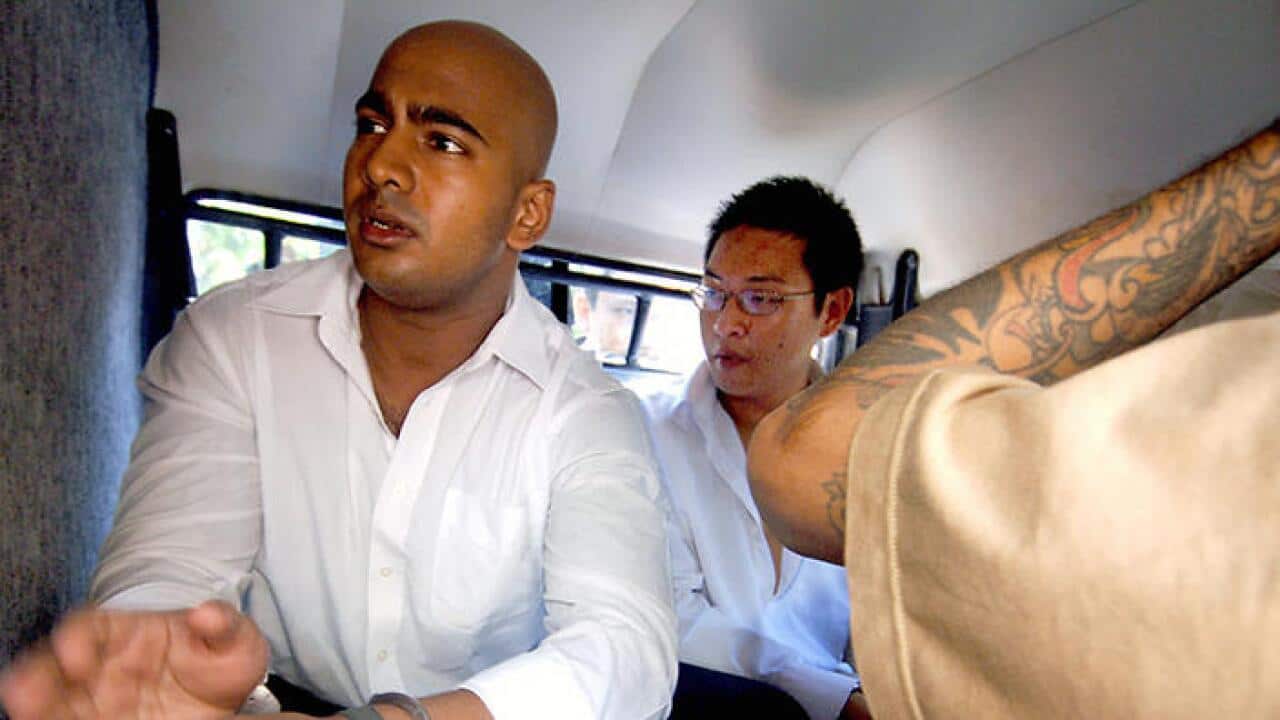 Myuran Sukumaran (left) and Andrew Chan (AAP Image/Mick Tsikas) 
