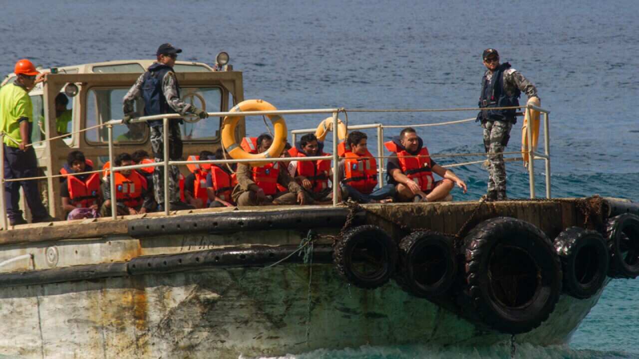 A group of asylum seekers arrive on Christmas Island