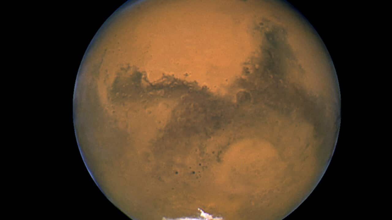 Mars photographed by the Hubble telescope
