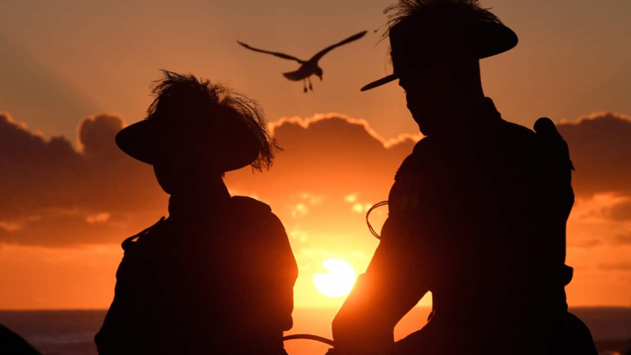 The Anzac Day dawn service on Currumbin Beach