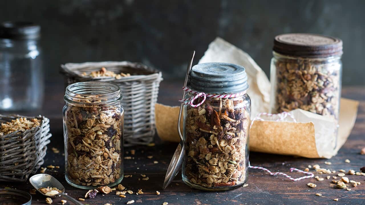Maple and cardamom granola
