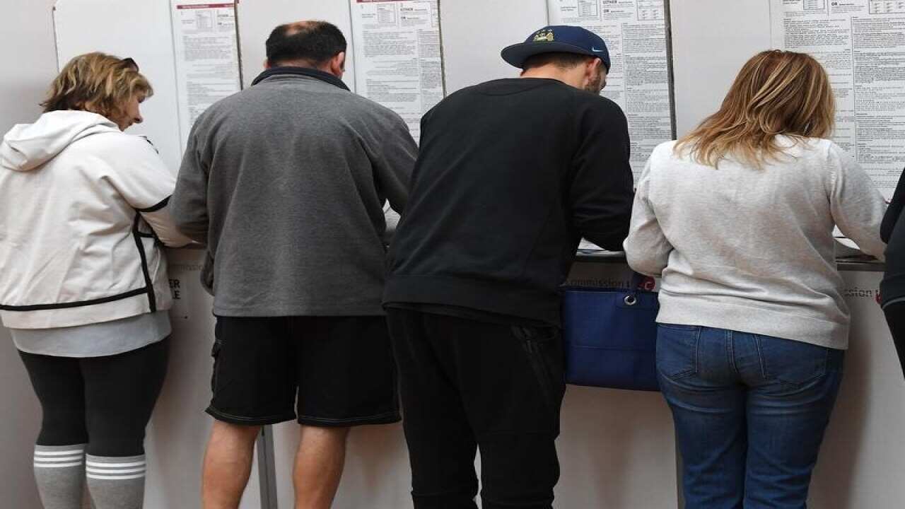 People voting in the Victorian state election on Saturday.