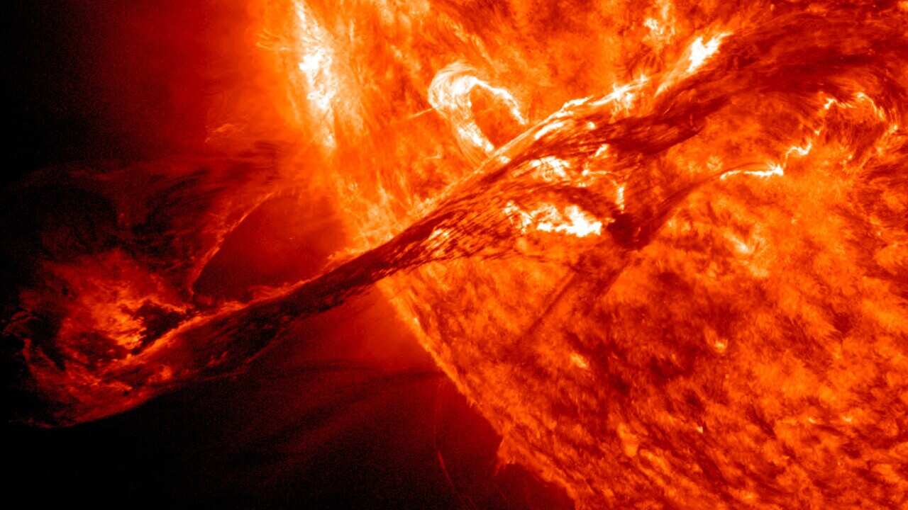 A solar filament eruption