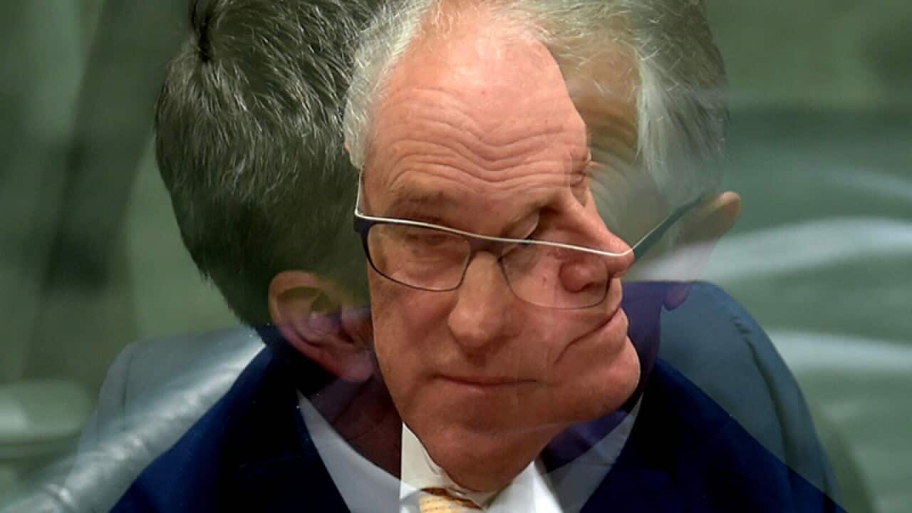 A double exposure picture of Malcolm Turnbull and Bill Shorten