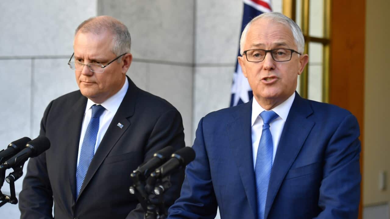 File: Treasurer Scott Morrison and Prime Minister Malcolm Turnbull