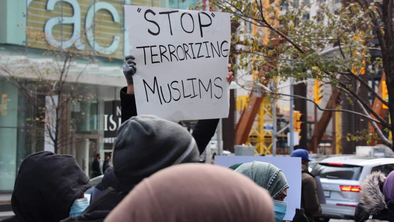 A protest against Islamophobia in Paris