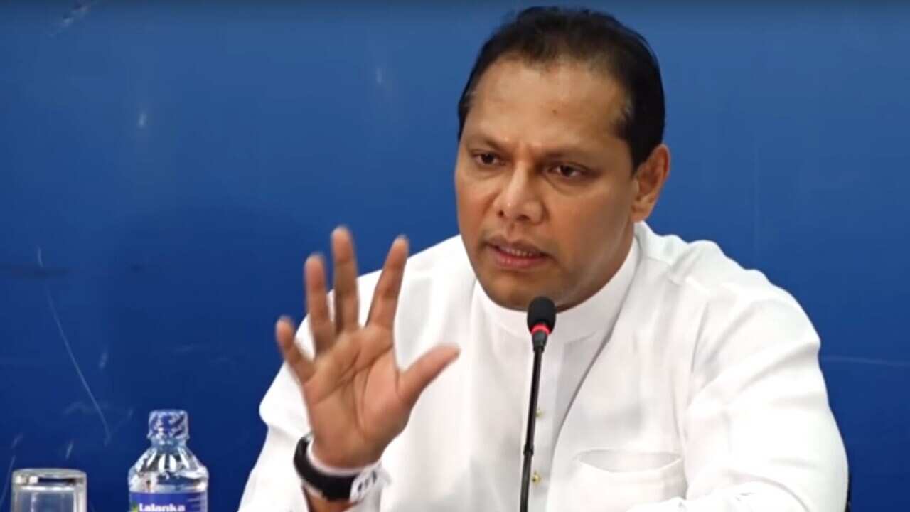 Sports minster of Sri Lanka Dayasiri Jayasekara