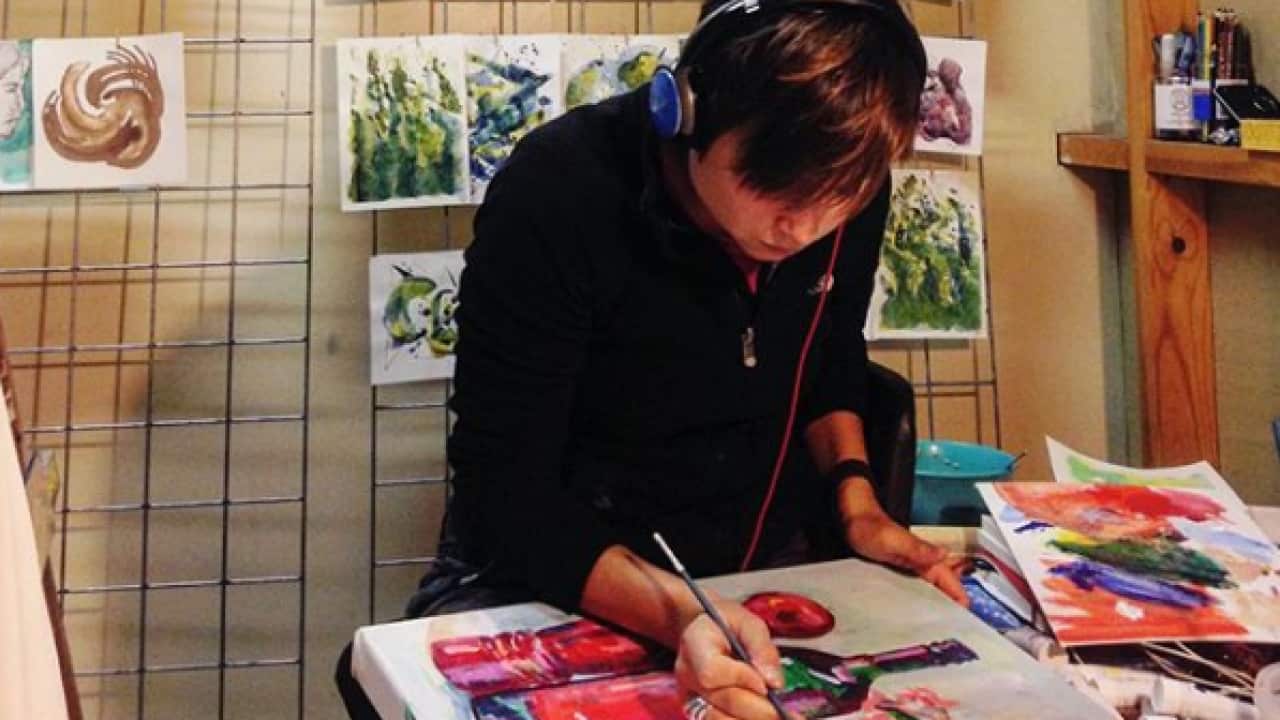 Julia Zöllner bei der Arbeit