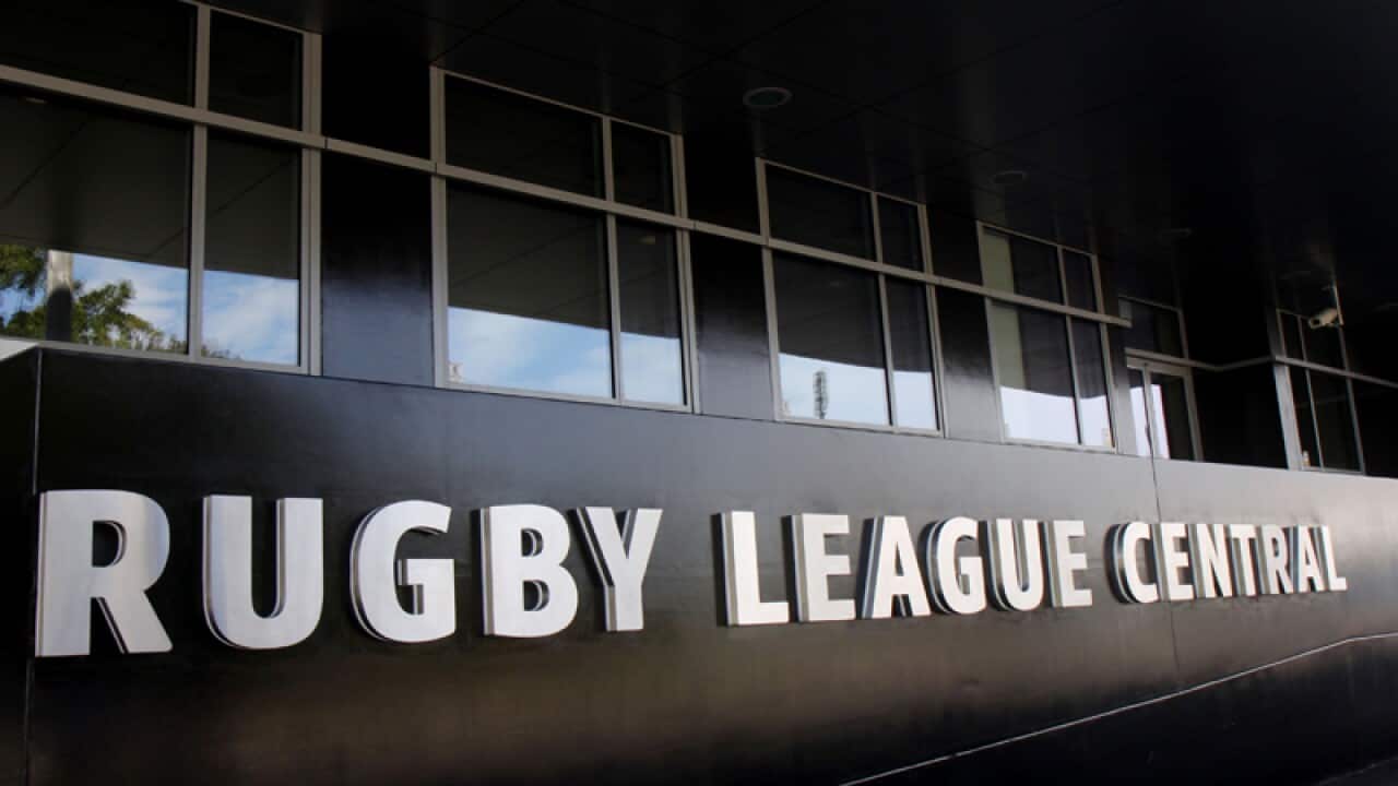 Sharks logo outside the Sharks Stadium in Cronulla
