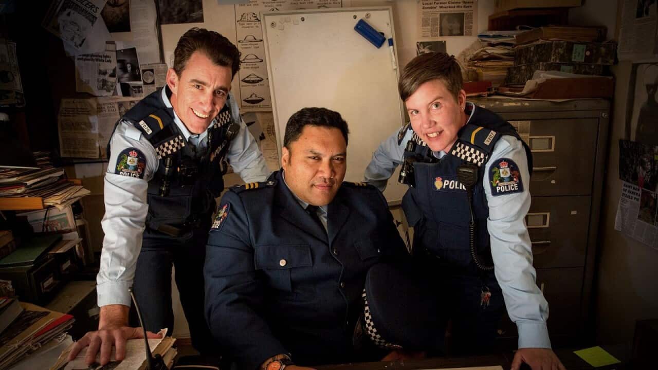 Wellington Paranormal, Officer Minogue, Sergeant Maaka, Officer O'Leary, Mike Minogue, Maaka Pohatu, Karen O'Leary