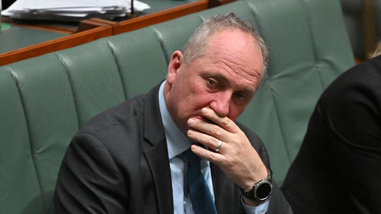 Shadow Minister for Veterans' Affairs Barnaby Joyce during Question Time in the House of Representatives at Parliament House in Canberra.