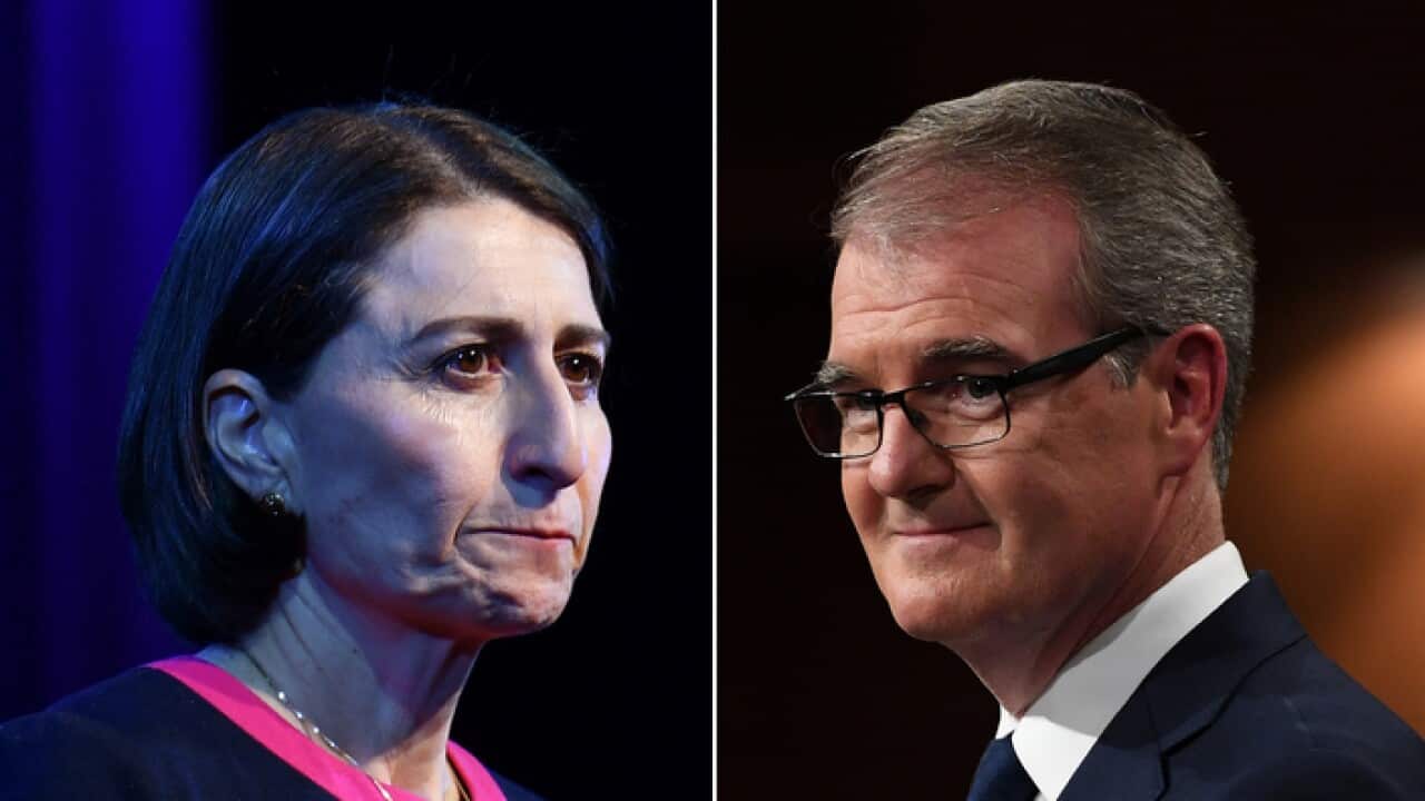 NSW Premier Gladys Berejiklian (left) and Labor leader Michael Daley