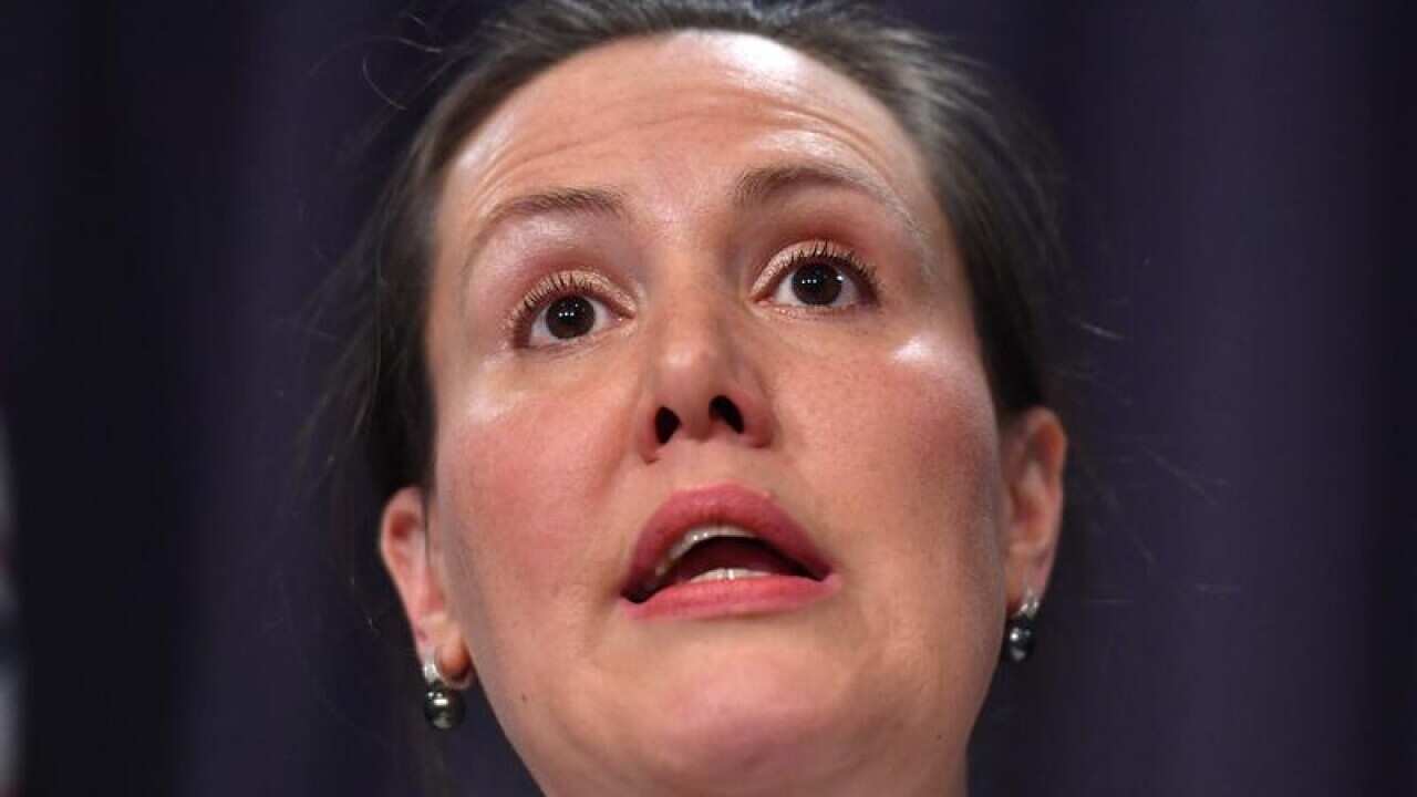 Minister for Revenue Kelly O'Dwyer at a press conference.