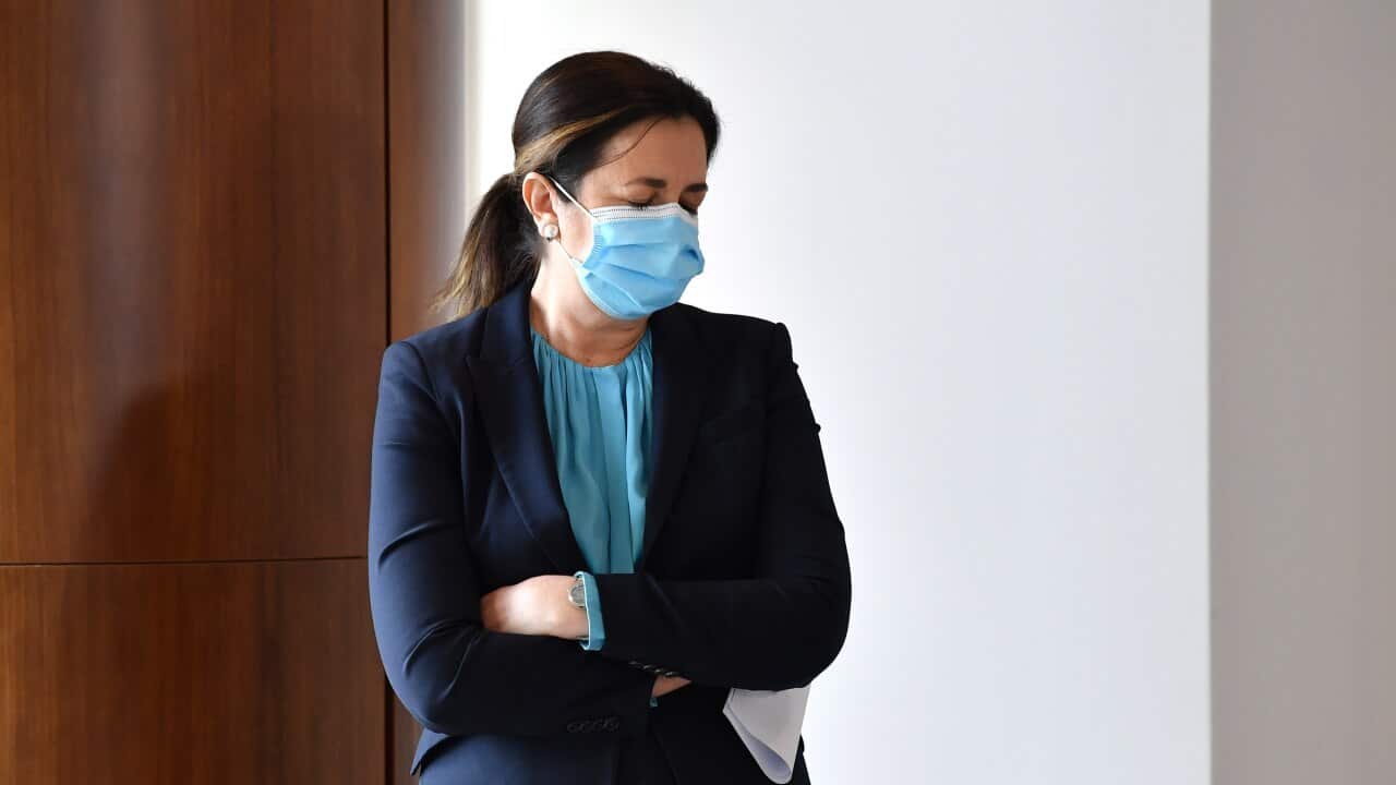 Queensland Premier Annastacia Palaszczuk is seen during a press conference in Brisbane, Tuesday, June 29, 2021.