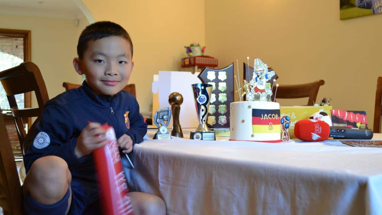 Jacob with his trophies