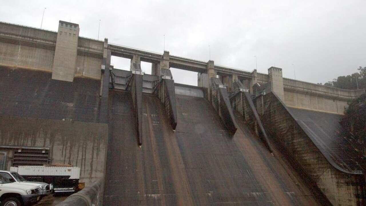 The spillway of Warragamba Dam.