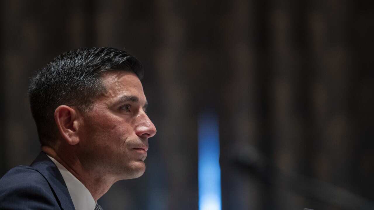 Acting Secretary of Homeland Security Chad Wolf testifies during his confirmation hearing in Washington last September.