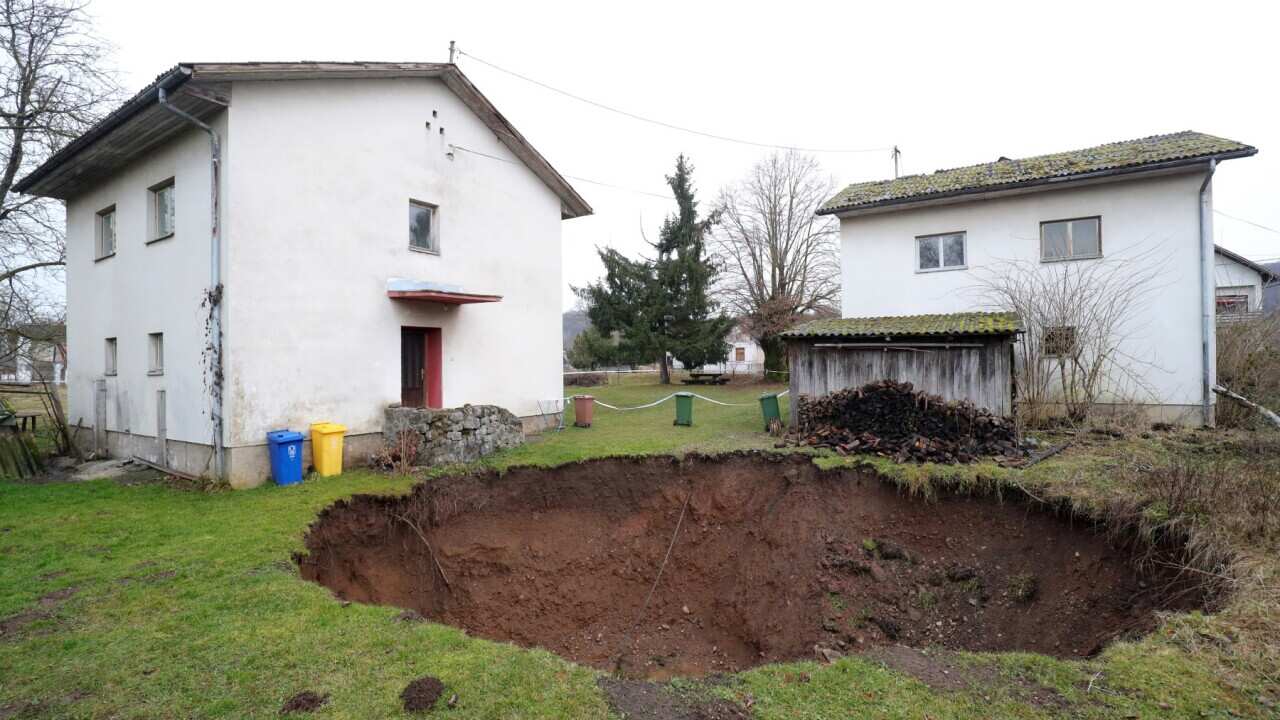 Petrinja Quake Croatia sinkhole