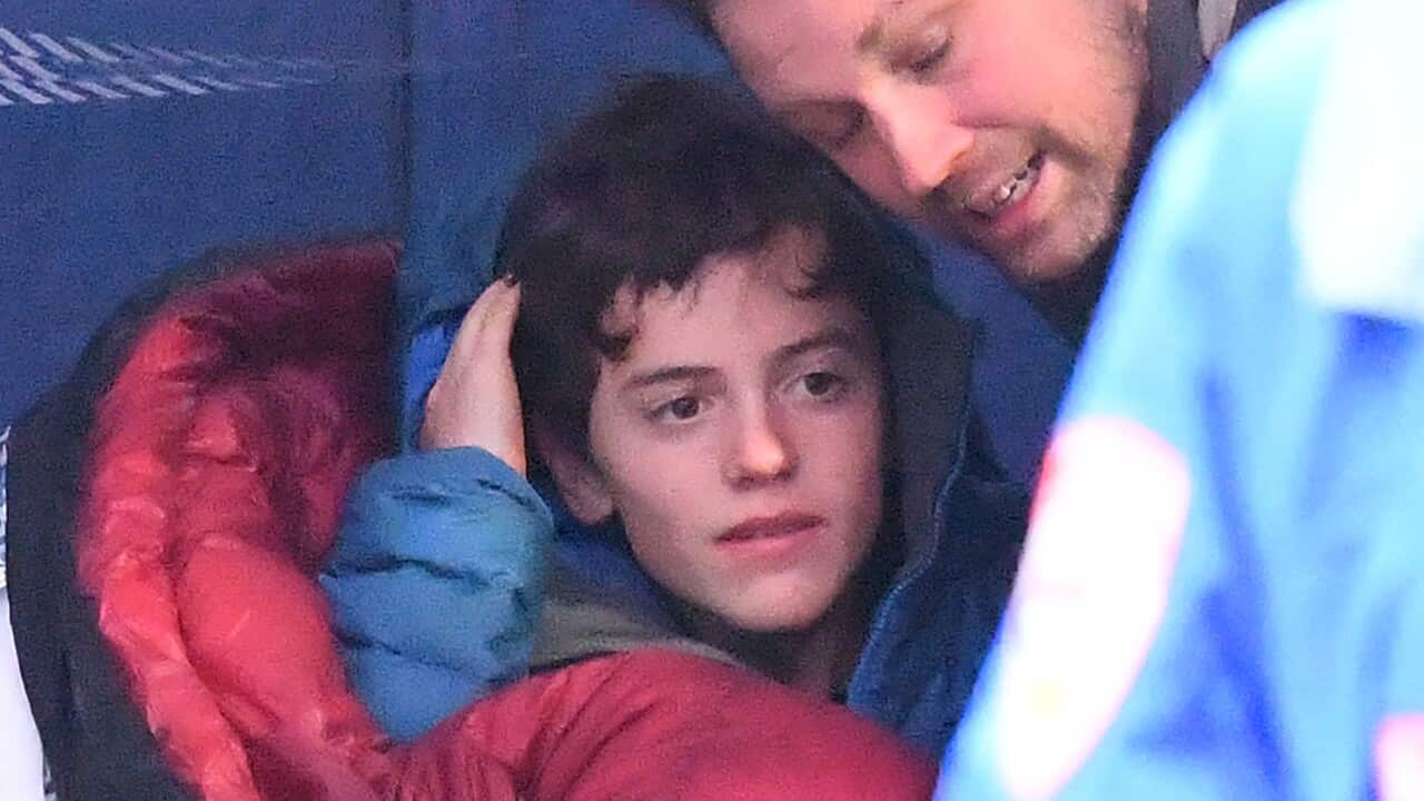 William Callaghan (left) was rescued from Mount Disappointment in Victoria.