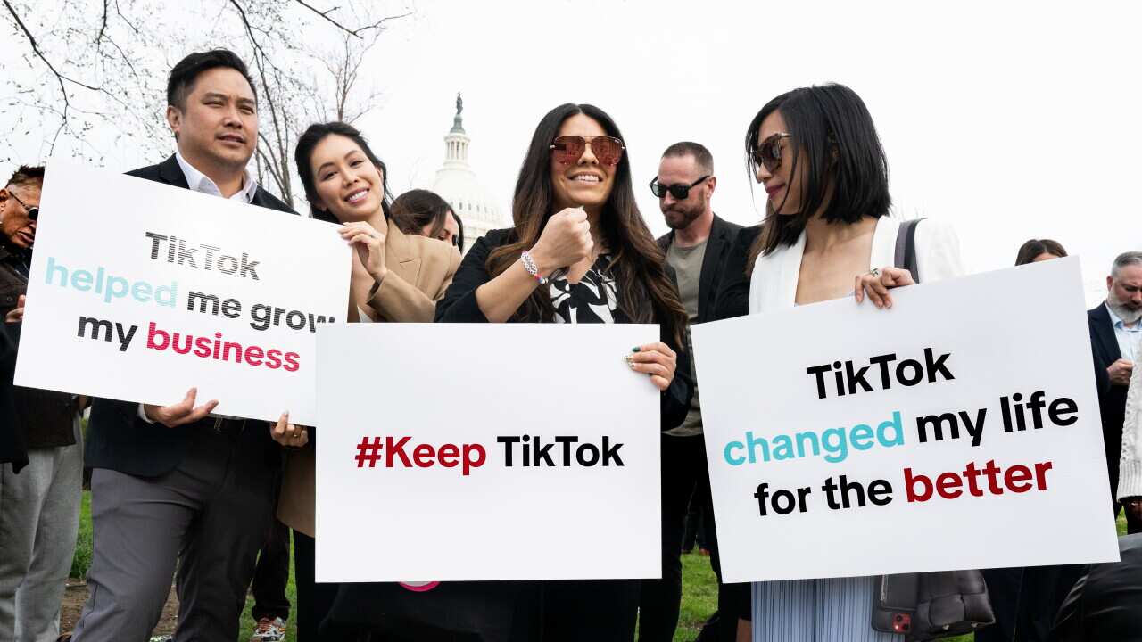 Demonstration in support of TikTok at the U.S. Capitol