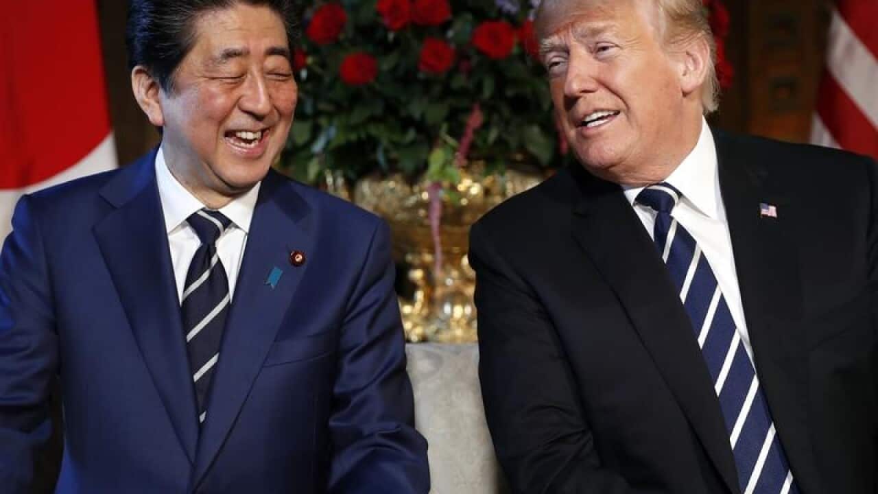 President Donald Trump and Japanese Prime Minister Shinzo Abe.