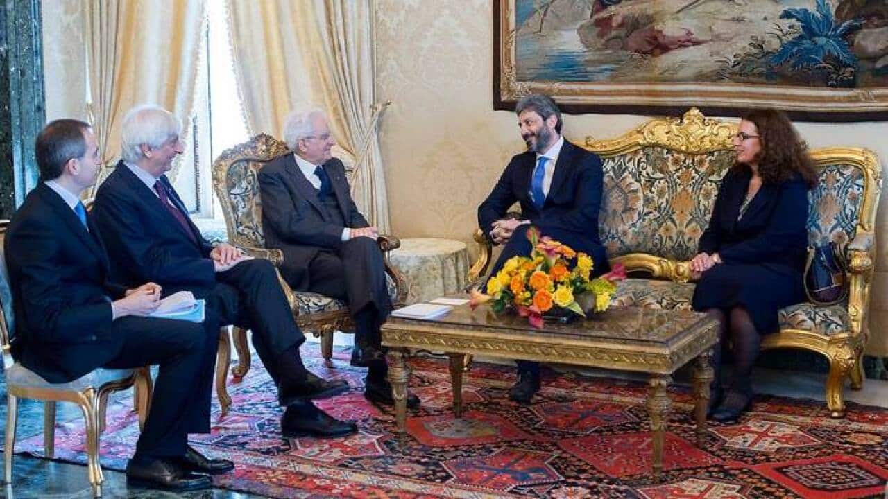 Roberto Fico, Lower House President met Sergio Mattarella.