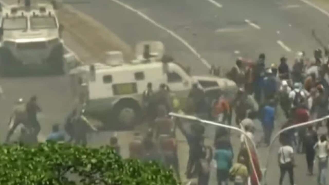 Venezuela protests tank