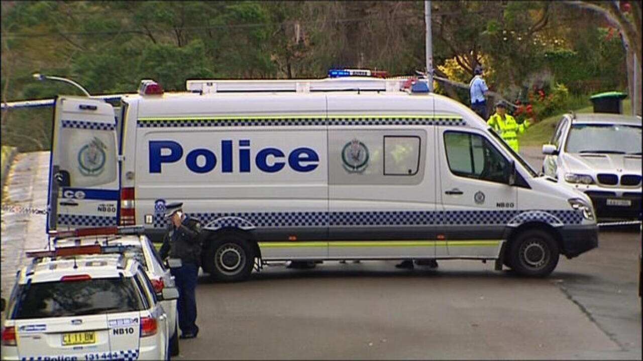 Police at the scene.