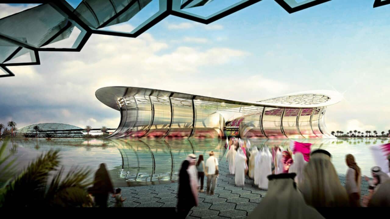 The proposed stadium for the World Cup in Qatar
