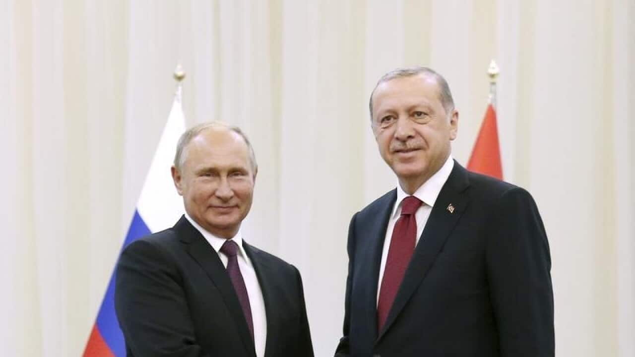 Turkish President Erdogan and Russian President Putin