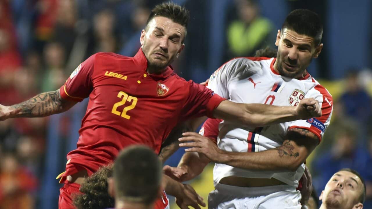 Aleksandar Mitrovic Serbia Montenegro UEFA Nations League