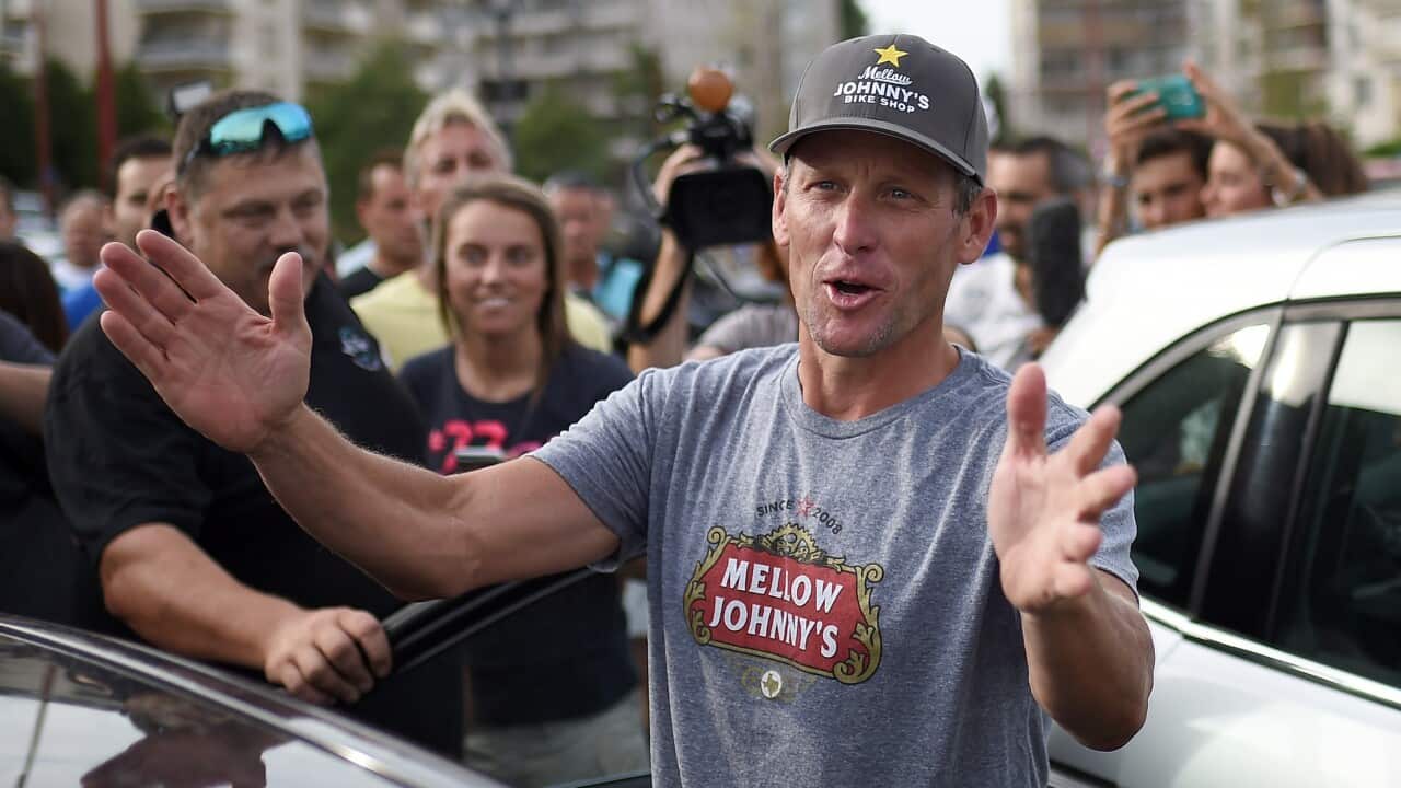 I'm baaack... Lance Armstrong returned to France last week to ride as part of a charity fundraiser for his friend Geoff Thomas, an ex-Premier League football player and fellow cancer survivor.