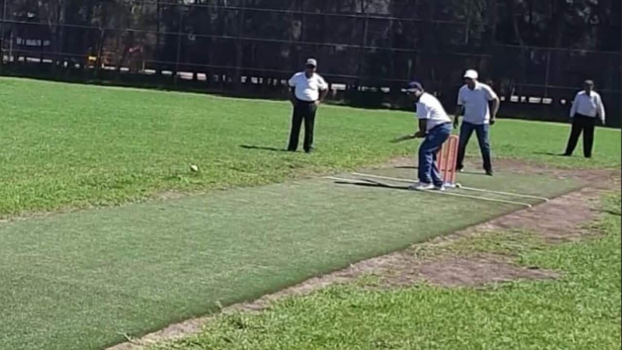 Senior citizens in Sydney took part in a cricket match.