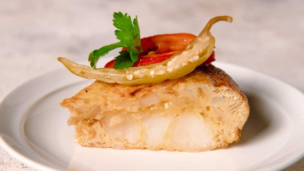 Potato tortilla with quick aioli