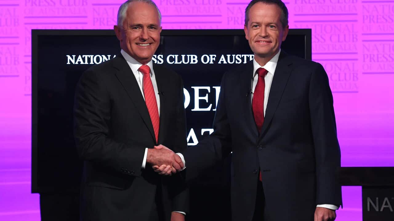 Prime Minister Malcolm Turnbull (left)