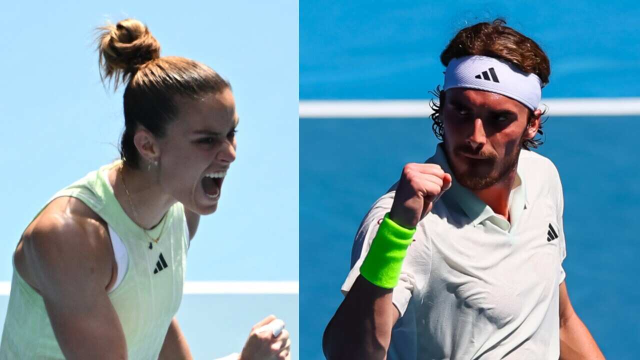 2024 Australian Open: Maria Sakkari, Stefanos Tsitsipas