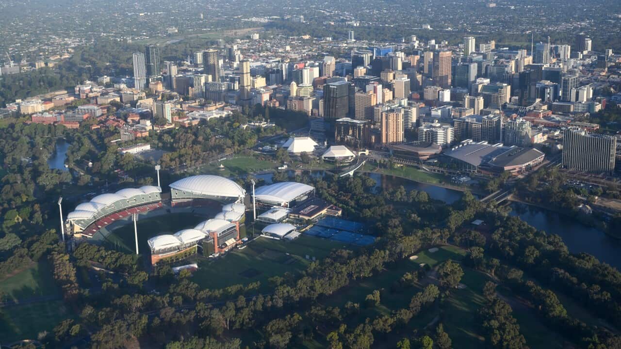 Adelaide City Centre and the Adelaide Oval